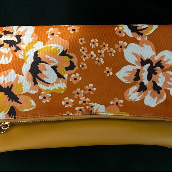 Rachel Pally Bloom Envelope Clutch Fold Over Purse Handbag Floral Reversible - Picture 5 of 5
